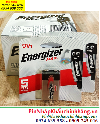 COMBO 1HỘP 12vỉ Pin 9v Alkaline Energizer 522-BP1, 6LR61 (Xuất xứ Malaysia) _Giá chỉ 588.000đ/HỘP